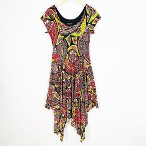 Vintage Y2K Whimsigoth Dress Fairy Artsy Boho Witchy Asymmetrical Women's